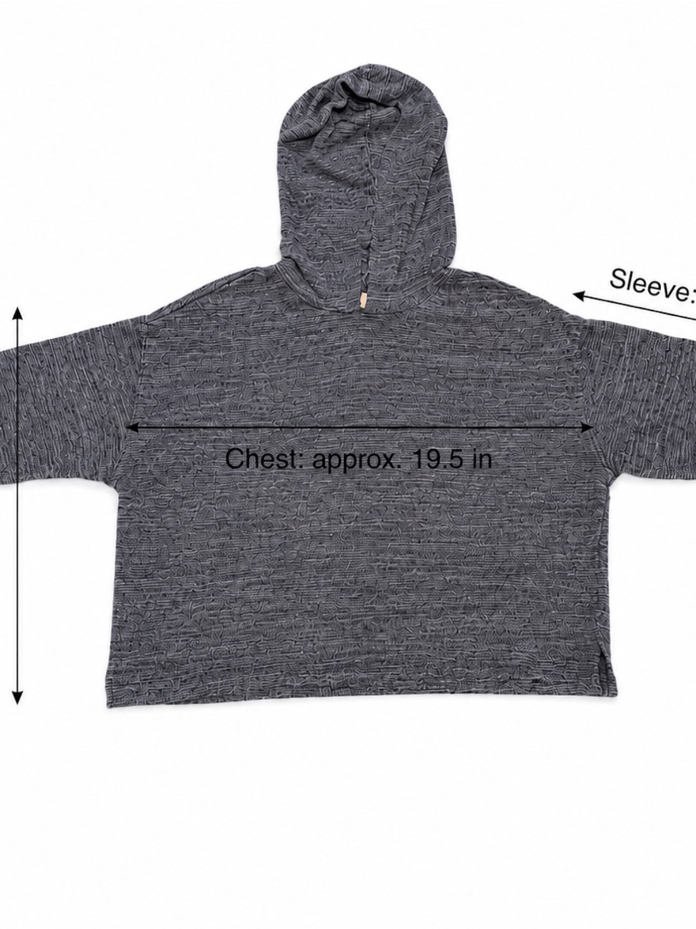 Old Navy Girls L 10-12 Charcoal Heathered Knit Pullover Hoodie